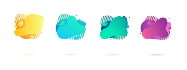 abstract dynamic gradient graphic elements in modern style.