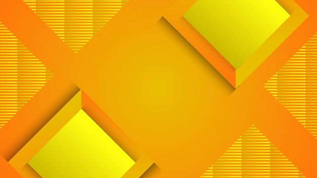abstract dynamic shapes background with yellow and orange theme color design template