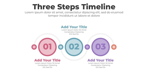 Abstract elements of graph and timeline diagram with 3  steps infographic