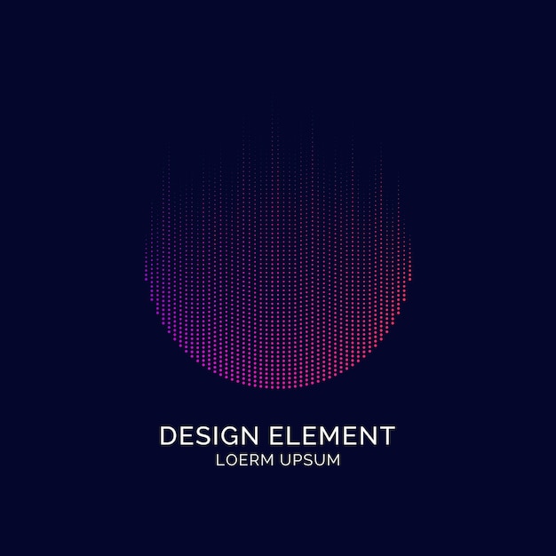 Abstract elements with dynamic lines and particles. Vector illustration in flat minimalistic style