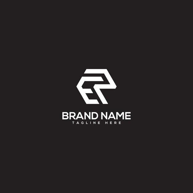 abstract er re e r letters logo initial based monogram icon vector