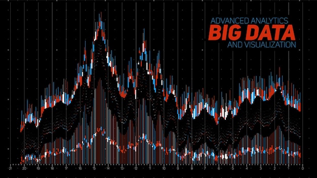 abstract financial big data graph visualization.