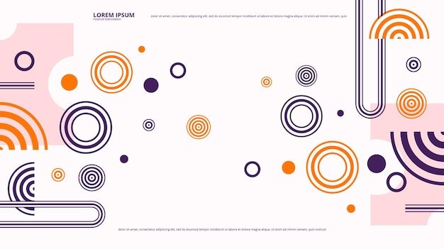 Abstract flat geometric  shapes background
