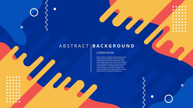 Abstract flat memphis blue background