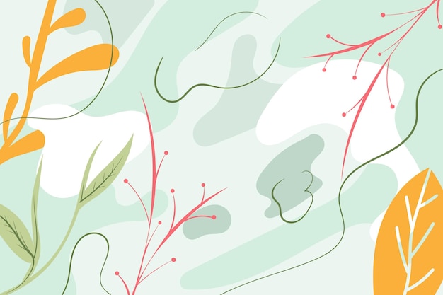 Abstract Floral background modern trendy minimalist style hand drawn