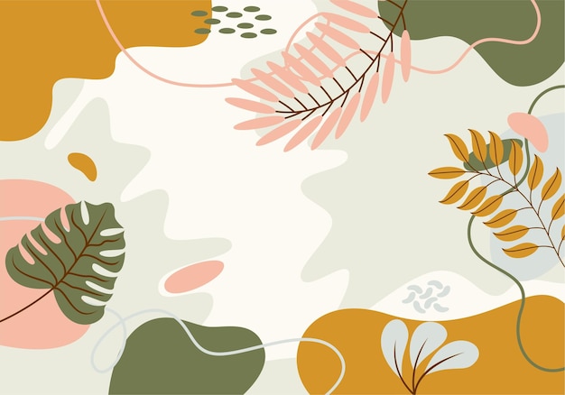 Abstract Floral Design with Pastel Colors