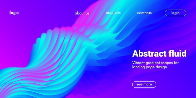 abstract fluid background with colorful gradient curved shape