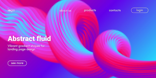 Abstract fluid background with colorful liquid shape