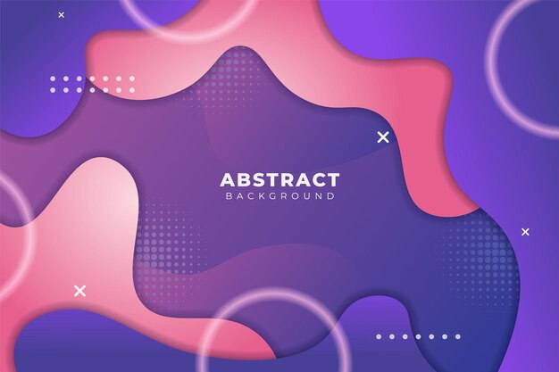 Abstract Fluid Modern Geometric Shape Gradient Colorful Pink Pastel On Purple Background