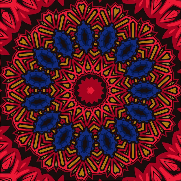 Abstract folk ethnic colorful geometric pattern print