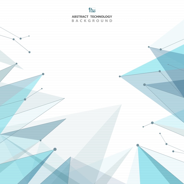 Abstract futuristic blue triangles future background. 