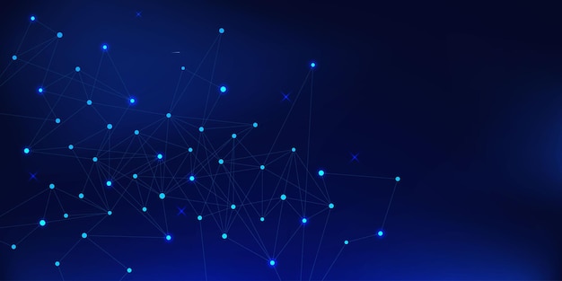 Abstract futuristic connected polygon plexus digital data visualization network connection
