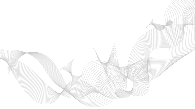 Abstract futuristic line swirled on white background for modern creative graphic design
