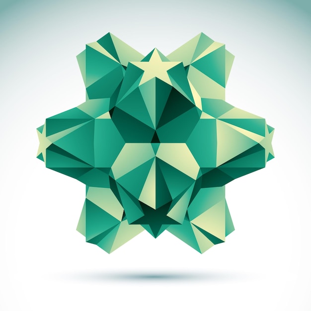 Abstract geometric 3D object, vector illustration, clear eps 8.