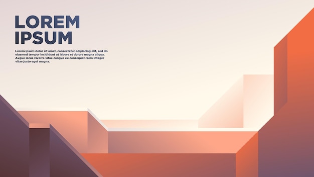 Abstract geometric background Gradient representation of architecture