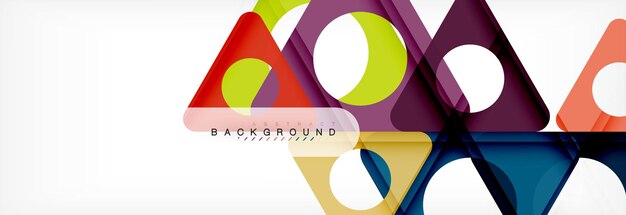 Abstract geometric background Modern overlapping triangles Unusual color shapes for your message Business or tech presentation app cover