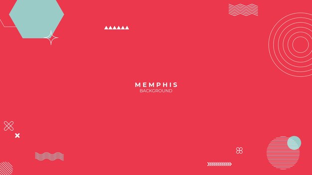 Abstract geometric background with Memphis elements retro style