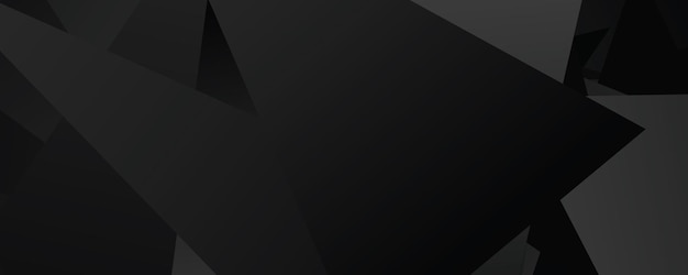 Abstract geometric black polygonal background with dark triangles and shapes