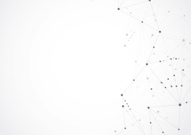 Abstract geometric connecting dots and lines