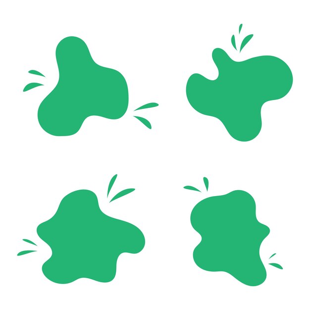 Abstract geometric forms white liquid blobs Vector