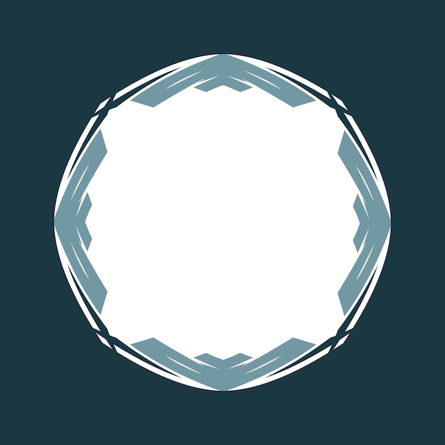 Abstract Geometric Frame with Blue Accents