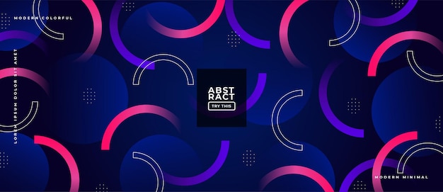 Abstract geometric gradient shapes on composition dynamic illustration Background.