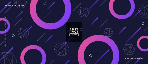 Abstract geometric gradient shapes on composition dynamic illustration Background.