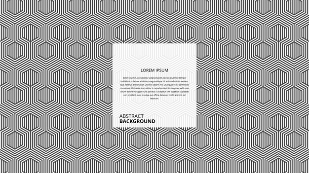 Abstract geometric hexagonal shape lines pattern
