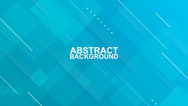 abstract geometric modern blue color background with square, line and dots ornament vector