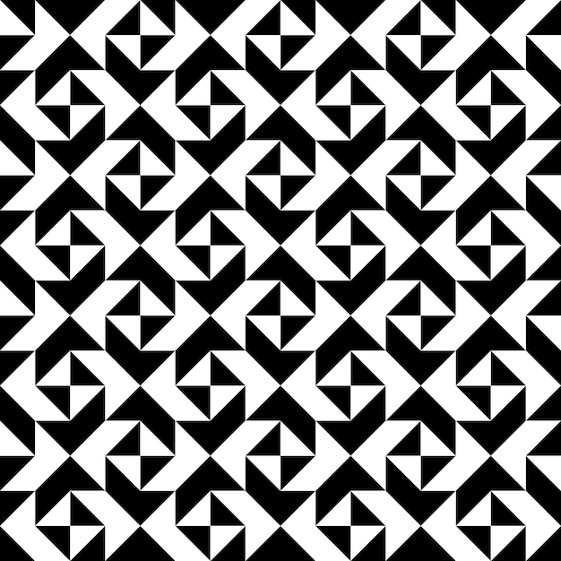 Abstract geometric monochrome textile pattern