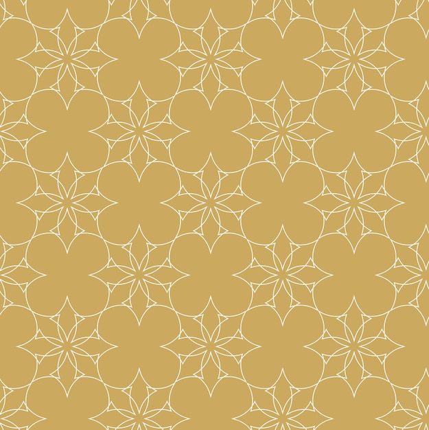 abstract geometric pattern with crosses stripes lines seamless vector background white and gold ornament modern reticulated graphic design