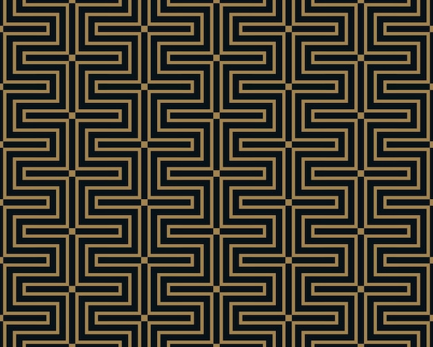 abstract geometric pattern with lines a seamless vector background blue black and gold texture