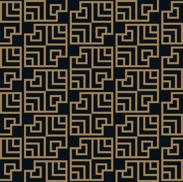 abstract geometric pattern with lines a seamless vector background blue black and gold texture