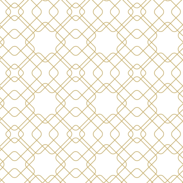 Abstract geometric pattern with square lines and stripes on white background A seamless vector background Graphic modern pattern White and gold pattern