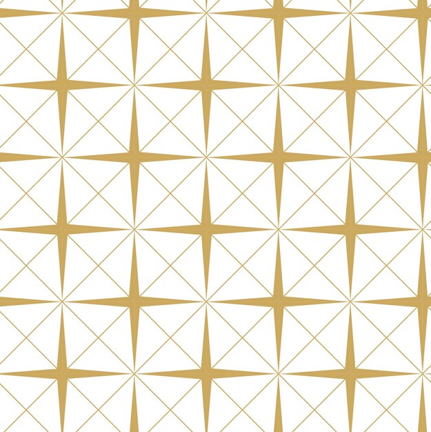 abstract geometric pattern with squares crosses stripes lines seamless vector background white and gold ornament modern reticulated graphic design