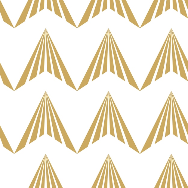 Abstract geometric pattern with triangle on white background A seamless vector background Graphic modern pattern White and gold pattern