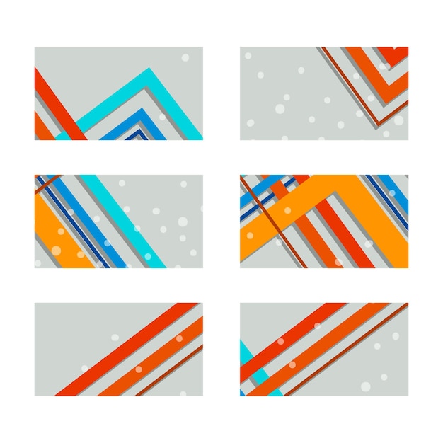 Abstract geometric patterns with colorful lines and shapes