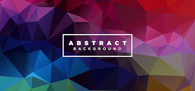 Abstract geometric polygonal background low poly abstract banner design