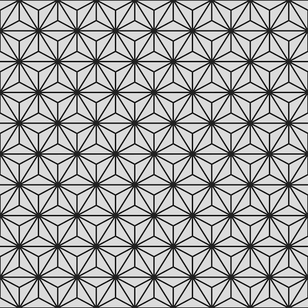 Abstract Geometric Seamless Floral Pattern