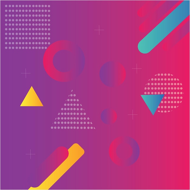 Abstract geometric seamless pattern in geometric style on pink background Fashion 90s trends designs