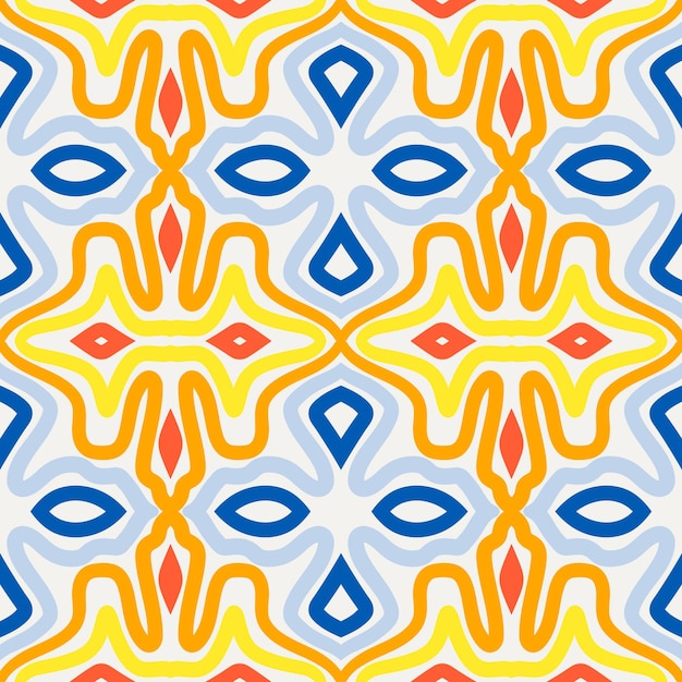 Abstract geometric seamless pattern. Tile background. Infinity wrapping paper with different shapes.