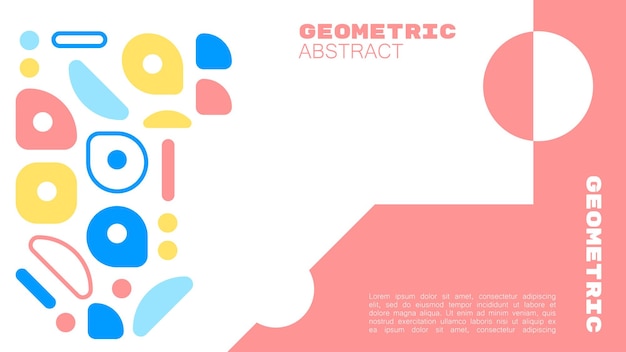 abstract geometric shape brutalism background vector illustration modern and simple element
