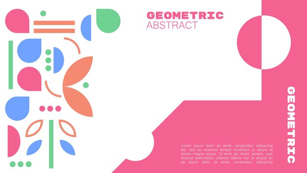 abstract geometric shape brutalism background vector illustration modern and simple element