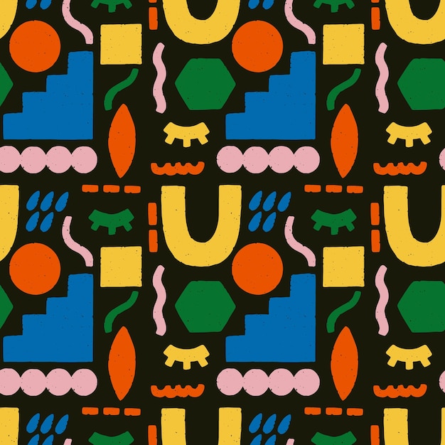 Abstract Geometric Shape Seamless Pattern