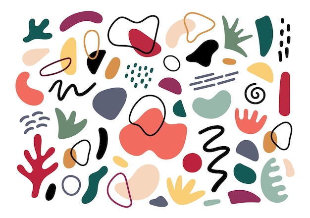 Abstract geometric shapes seamless pattern. Abstract contemporary modern style pattern. Trendy illustration.