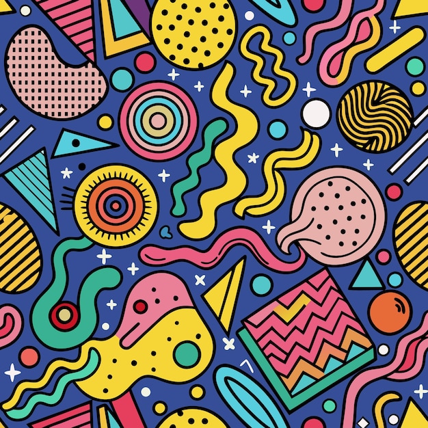 abstract geometric shapes seamless pattern