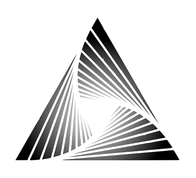 Abstract geometric silhouette deepening triangle