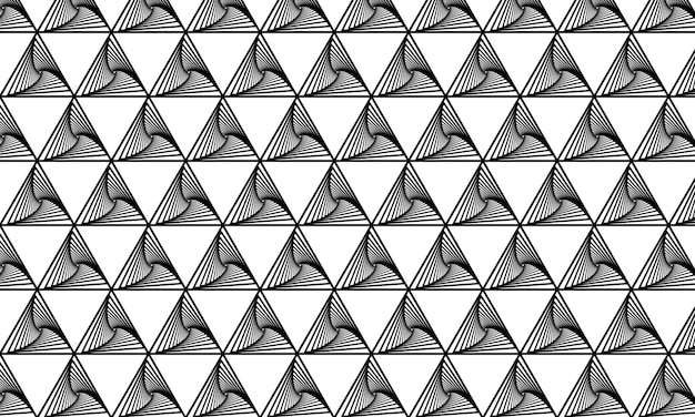 abstract geometric triangular grid with optical illusion