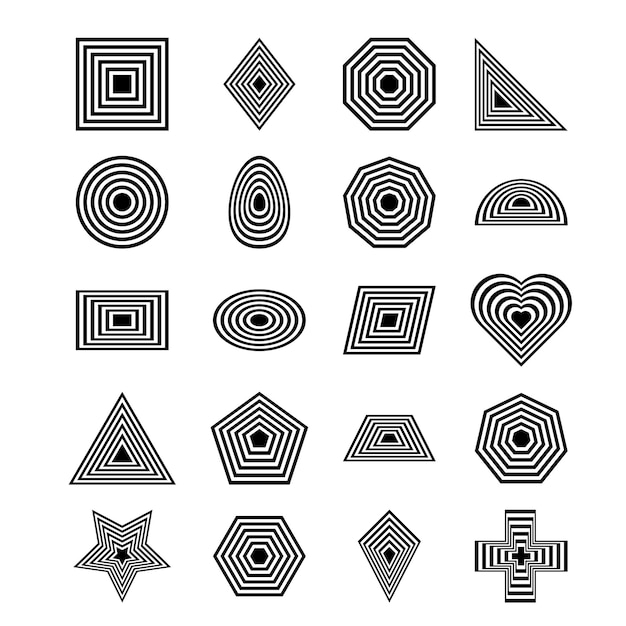 Abstract geometric vector shape illustration