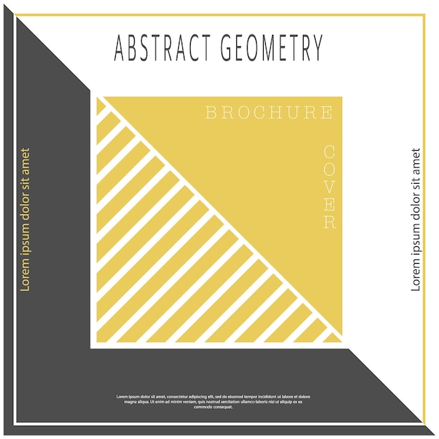 Abstract geometry Layout of the cover design brochure poster banner or poster The idea of corporate design interior design and decorative creativity
